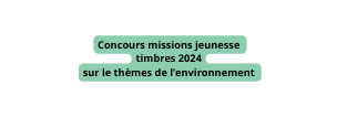 Concours missions jeunesse timbres 2024 sur le thèmes de l environnement